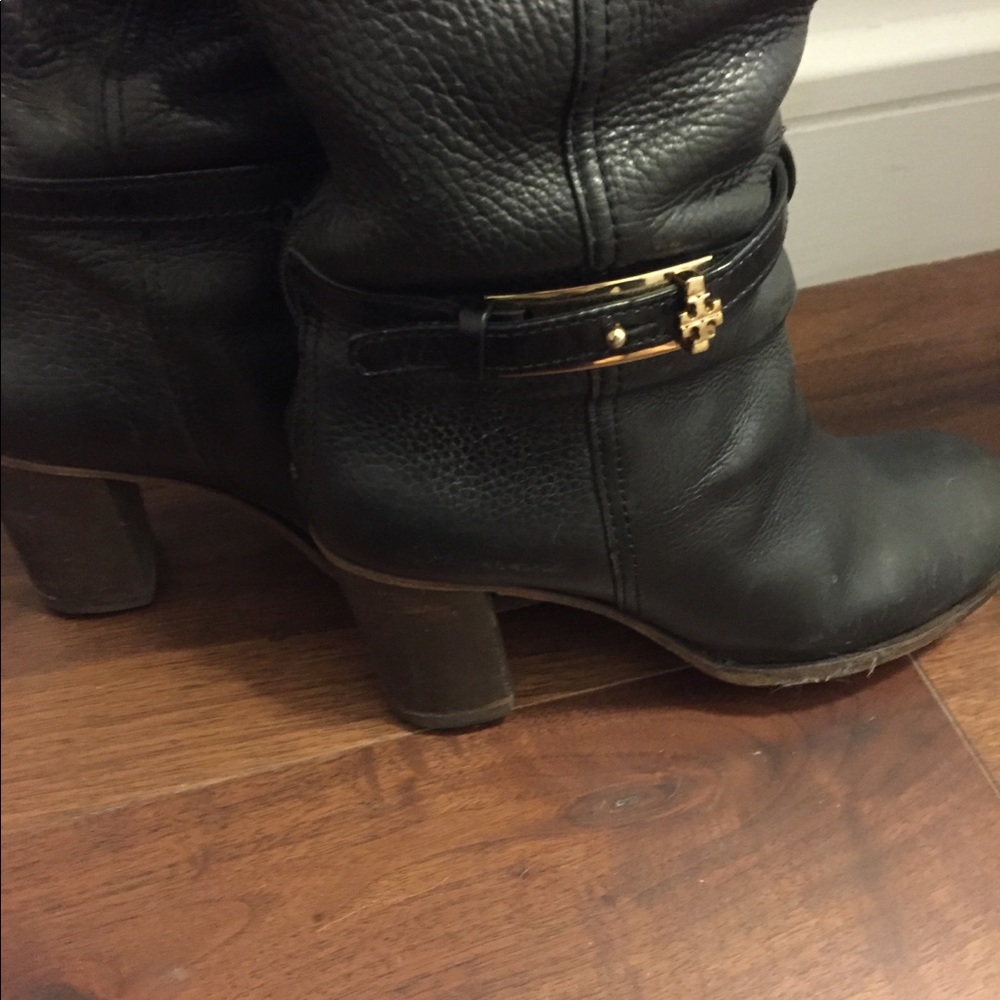 Tory Burch “Jenna” Black Leather Knee High Boots - Picture 4 of 8